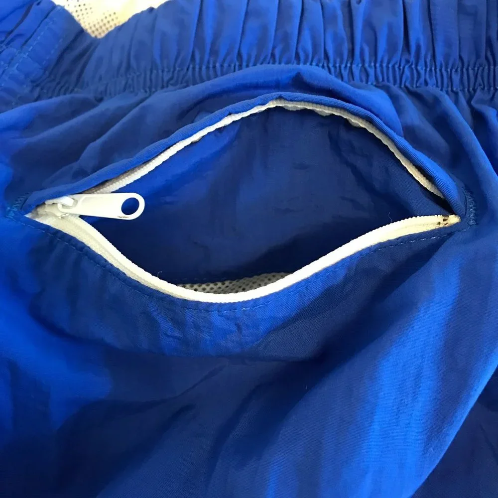 Lands' End Mens Royal blue Drawstring Pockets Swim Trunks Size L 36-38 - Picture 6 of 7